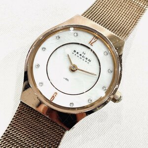 ★1円スタート★SKAGEN　233XSRR　クォーツ　ラウンド　2針　レディース　スカーゲン　W2310-16