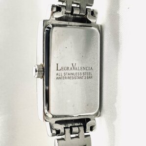★1円スタート★LEGRA VALENCIA クォーツ レクタンギュラー アナログ 3針 レディース 腕時計 W2310-21の画像7