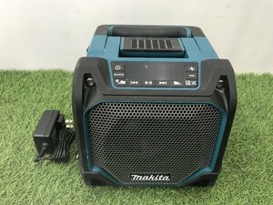 【中古品】★makita(マキタ) 10.8v-18.0v充電式スピーカー USBメモリ対応・液晶パネル付 青 MR202　IT56RIT8YZS8