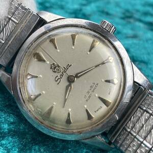 13ビンテージ 1960's Sandoz Tropicalized Watch Divers Case 17石 クサビダイヤル アルファーハンド スイス製 スクリューバック レア 希少