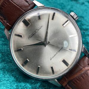 26ビンテージ 精工舎SEIKO セイコー クラウン 21石 572990STPビッグケースSS 機械式手巻き 風防綺麗 オリジナル文字盤