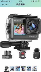 Surfola SF530 4K/60fps アクションカメラ