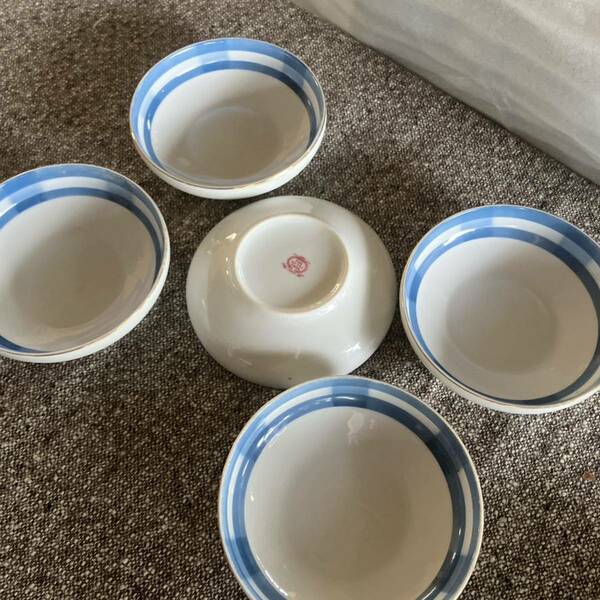 fine SEYEI CHINA 皿プレート　5枚　ブルー　丸皿 食器
