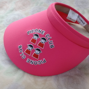 送料無料★試着のみ★ピッコーネクラブ★サンバイザー★ゴルフ★ピンク★