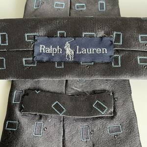 RALPH LAUREN（ ラルフローレン） グレーマイクロ長方形ネクタイ