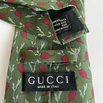 グッチ（GUCCI） 緑野菜ネクタイ_画像10