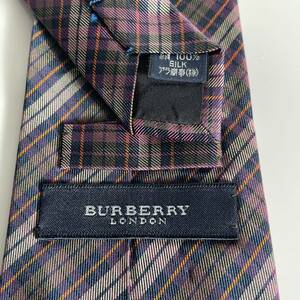 BURBERRY LONDON ( Burberry London ) темно синий зеленый фиолетовый полоса галстук 