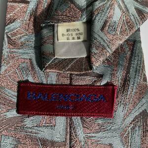 BALENCIAGA(バレンシアガ) 茶緑柄ネクタイ