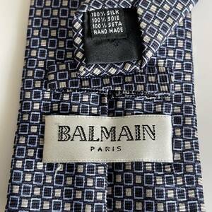 BALMAIN(バルマン) 青マイクロスクエアネクタイ