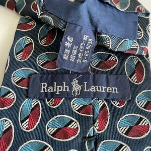 RALPH LAUREN（ ラルフローレン) 青赤丸ネクタイ
