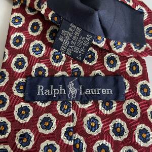 RALPH LAUREN( Ralph Lauren ) красный синий круг галстук 