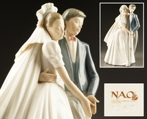 【千寿】 LLADRO リヤドロ NAO ウェディングダンス 1247 j60◆在銘/スペイン/陶磁器/古美術/時代品/100018286_画像1