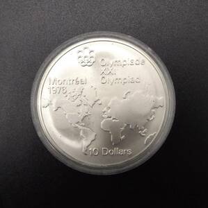 モントリオールオリンピック記念硬貨　1976年　記念銀貨　カナダ10ドル1点