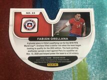 43/60 ファビアンオレジャーナ PANINI OBSIDIAN SOCCER CHILE VITREOUS FABIAN ORELLANA チリ代表_画像2