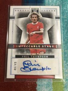 46/49 フィルトンプソン PANINI IMPECCABLE SOCCER STARS LIVERPOOL PHIL THOMPSON リヴァプール 直筆サインカード