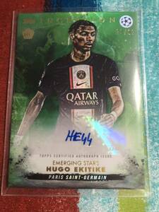 73/99 ヒューゴエキティケ TOPPS INCEPTION SOCCER PARIS SAINT GERMAIN EMERGING STARS パリサンジェルマン 直筆サイン ルーキーカード