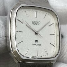 1円～/SEIKO/セイコー/SUPERIOR/スーペリア/9481-5000/3針/シルバー文字盤/シルバーカラー/スクエア/クォーツ/メンズ腕時計/ジャンク/T210_画像4