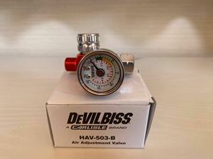 デビルビス　HAV-503-B　エアーバルブ　手元圧力計