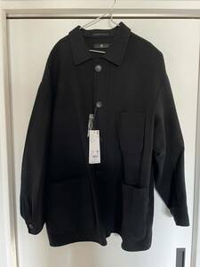 【新品】+J(プラス J)UNIQLO JIL SANDER(ジルサンダー)ウール ユニクロ オーバーサイズシャツジャケット ブラック