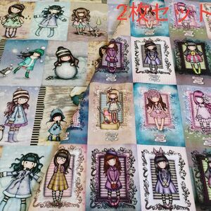 [SALE]　2枚セット　女の子　綿素材　シーチング生地　