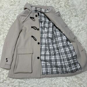 1円 Lサイズ 美品 BURBERRY BLACK LABEL バーバリーブラックレーベル ダッフルコート 知的な漢の色気 ノバチェック 裏地 ロング丈 メンズ