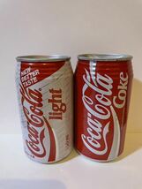 空缶 昭和レトロ コカコーラ コカコーラライト 1989年製造 レトロ缶 当時物 空き缶 旧車_画像1