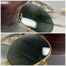 B&L RAY-BANボシュロムレイバン Metalメタル1 GOLDゴールド/G-15 アビエーターVINTAGEティアドロップ サングラス USA製 おまけケース付_画像5