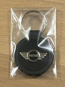 ★BMW MINI・純正・本革 キーリング★ MINI オリジナル round キーホルダー 未使用 非売品