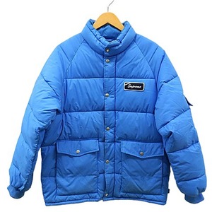 【格安】1,000円～ SUPREME シュプリーム 22AW Raymond Pettibon Mechanics ダウンジャケット ブルー系 サイズM メンズ [M4305]