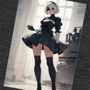 ニーアオートマタ 2B 高品質ポスター 2b ACGカード ACGセクシーカード タペストリー ブロマイド 美少女 同人 目隠し