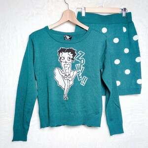 [ new goods unused tag attaching ] Cecil McBee CECIL McBEEbetib-pBettyboopbeti Chan collaboration ensemble knitted sweater long sleeve M