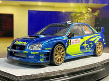 日本の名車 1/24 SUBARU IMPREZA WRC MONTECARLO ‘05　LEDライトアップ　自作完成品 ケース付_画像3