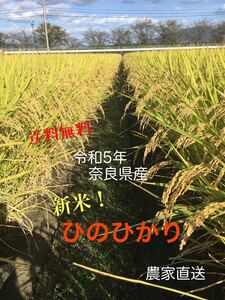 【新米】玄米20kg 送料無料　令和5年 ヒノヒカリ 奈良県 農家直送　 今年もありがとうございました。