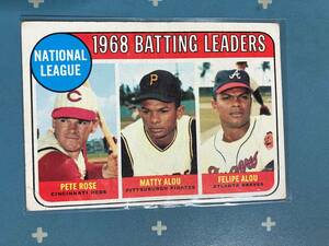 1969 Topps Baseball #2 National League Batting Leaders: Pete Rose, Matty Alou, Felipe Alou