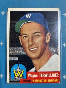 1953 Topps Vintage #159 Wayne Terwilliger Washington Senators, Feel 70 Years of MLB History!!