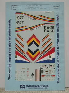 MICROSCALE 1/72 F-100 48th TAC & F-102 32nd FIS