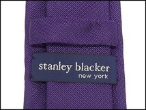 stanley blacker（スタンリー ブラッカー）　スリムタイ　裏地なし　日本製　紫　シルク100％　メール便可_画像3