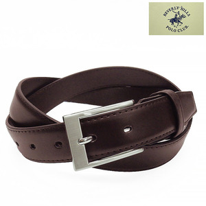 BEVERLY HILLS POLO CLUB　メンズベルト　牛革　チョコ茶　ロングタイプ 130cm対応　53BH11-21-LL