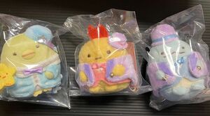 すみっコぐらし　すみっコぐらし展限定品　とかげ、えびふらいのしっぽ、ぺんぎん３種類　おまけ(同イベント限定箔押しポストカード)付き