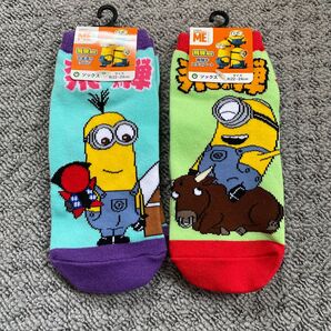飛騨限定 ミニオンくつ下 2足セット ソックス レディースソックス キャラ