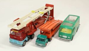 I11418 【レトロミニカー】 牽引トラック バス 3台まとめ MATCH BOX KING SIZE / CORCI MAJOR TOYS