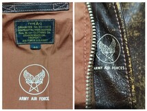 【USED】REAL McCOY CLOTHING /リアル・マッコイ レザー ジャケット サイズ40 フライトジャケット TYPE A-２ ARMY AIR FORCES 馬革_画像7