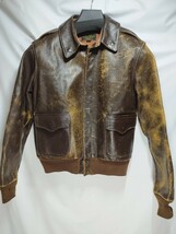 【USED】REAL McCOY CLOTHING /リアル・マッコイ レザー ジャケット サイズ40 フライトジャケット TYPE A-２ ARMY AIR FORCES 馬革_画像1