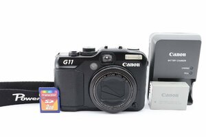 Canon PowerShot G11 10.0MP パワーショット [美品] ストラップ SDカード付き(2GB) 付き 自分撮り 光学ズーム5倍