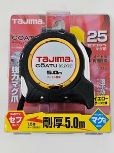 【未使用】 タジマ(Tajima) コンベックス 剛厚テープ5m×25mm 剛厚セフGロックマグ爪25 GASFGLM2550