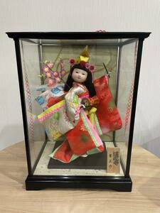 道成寺 舞踏人形　日本人形　豊玉作　ガラスケース