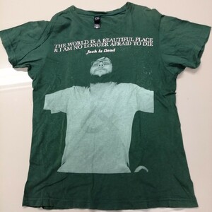 C11 バンドTシャツ　THE WORLD IS A BEAUTIFUL PLACE AND I AM NO LONGER AFRAID TO DIE 深緑　Josh is dead USインディー エモ