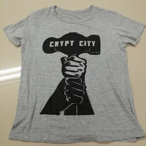 C11 バンドTシャツ　クリプトシティ　杢グレー　CRYPT CITY