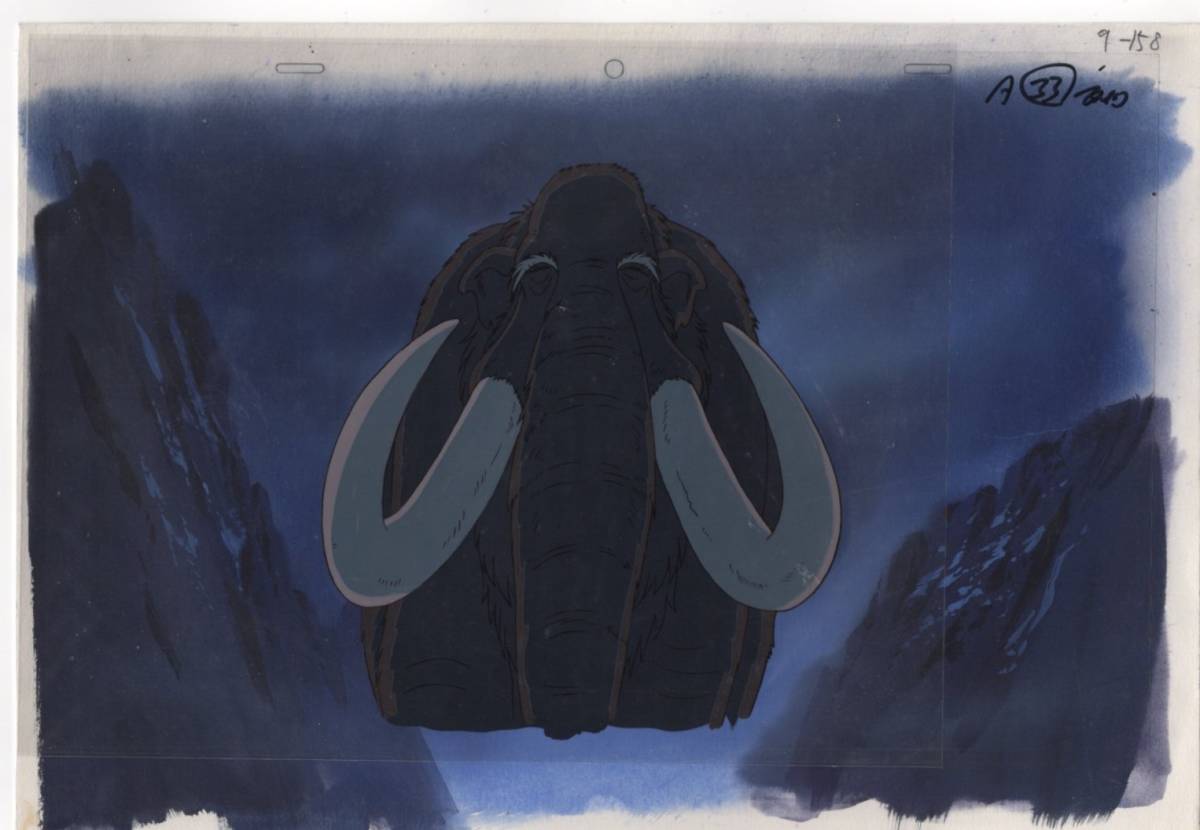 Jungle Emperor: Autographed Background Painting Cel 5♯ Original Antique Painting Illustration, Cel animation, S row, Jungle Emperor