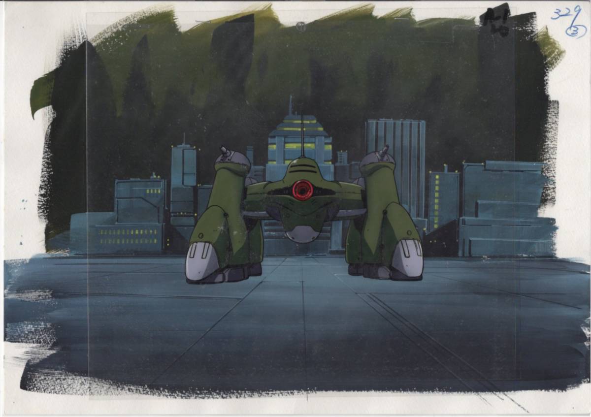 Gundam hand-drawn matching background cel # original antique painting illustration, Cel animation, K row, Gundam